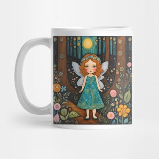 Toddler as a fairy in the woods Mug